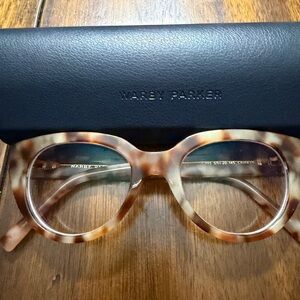 Warby Parker Light Tortoiseshell Round-Edge Glasses